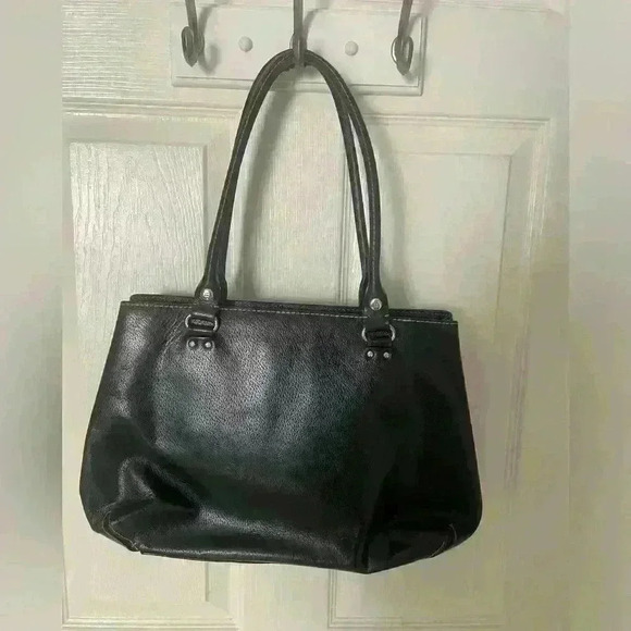 KATE SPADE NEW YORK MEDIUM SATCHEL TOTE PURSE BLACK LEATHER (PROJECT!!!) - Picture 2 of 16